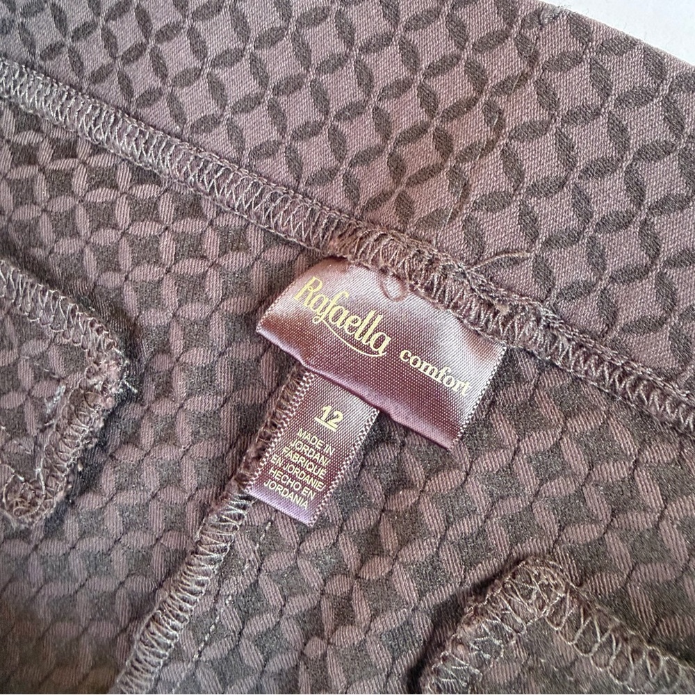 Woman’s Raffaella Comfort Stretch Pants Black Textured Size 12​ - Picture 4 of 8